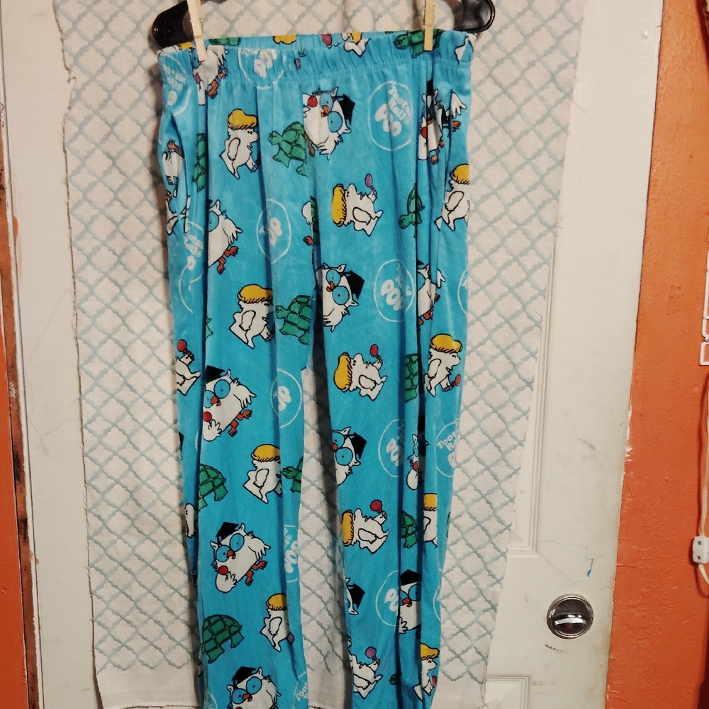 Men's Blue Cartoon Pajama Bottoms